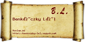 Benkóczky Lél névjegykártya